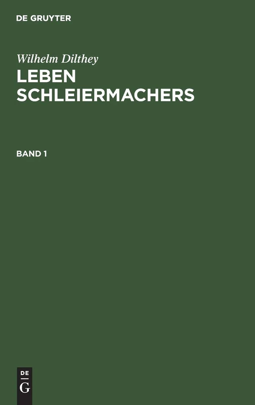 Leben Schleiermachers: 1