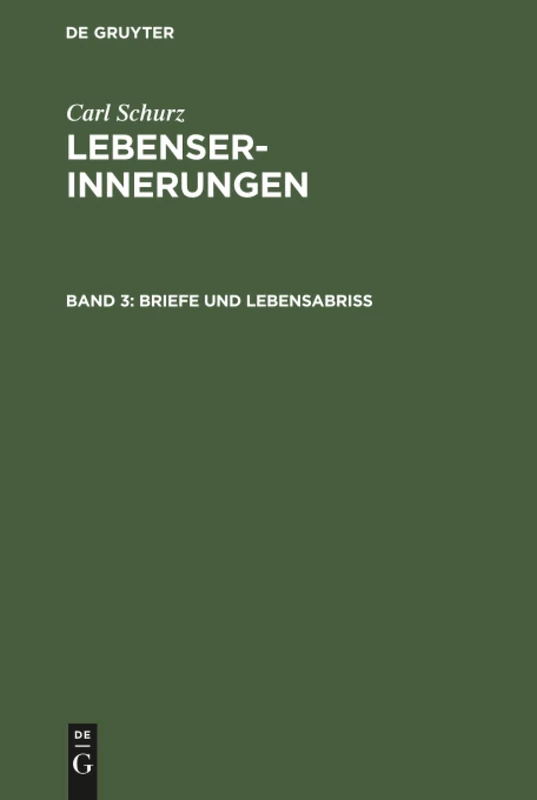 Briefe und Lebensabriß: Aus Lebenserinnerungen: 3