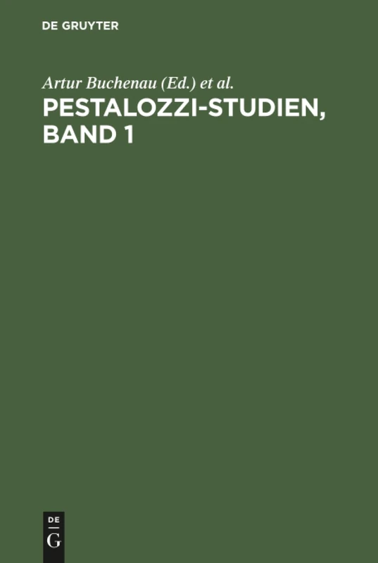 Pestalozzi-Studien, Band 1 - Image 1