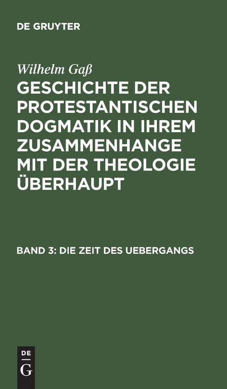 Die Zeit des Uebergangs