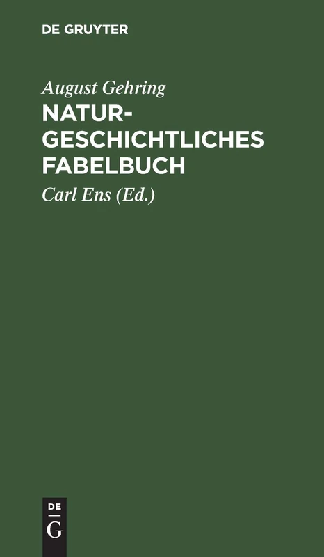Naturgeschichtliches Fabelbuch: Nebst Einem Anhange