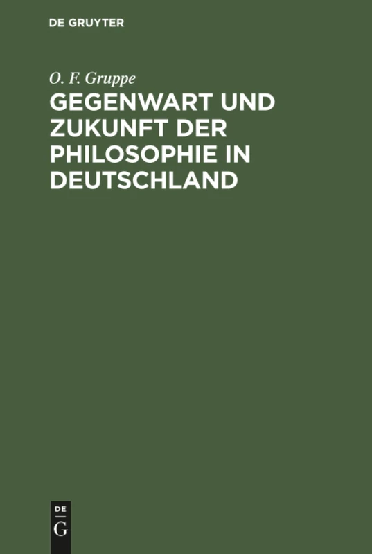 Gegenwart und Zukunft der Philosophie in Deutschland