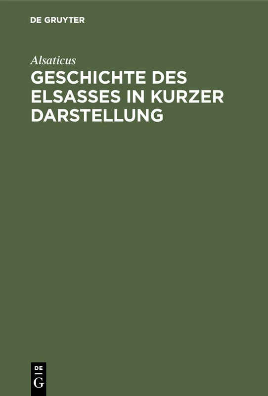 Geschichte des Elsasses in kurzer Darstellung - Image 1