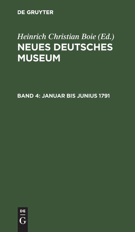 Januar Bis Junius 1791: 4