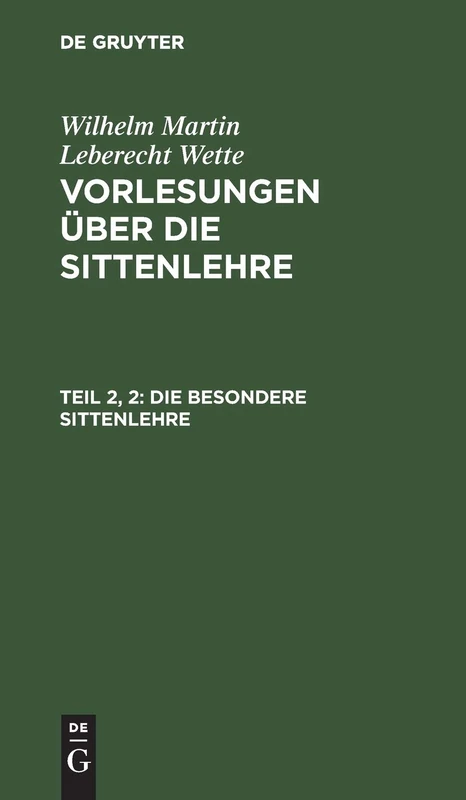 Die besondere Sittenlehre: 2-2