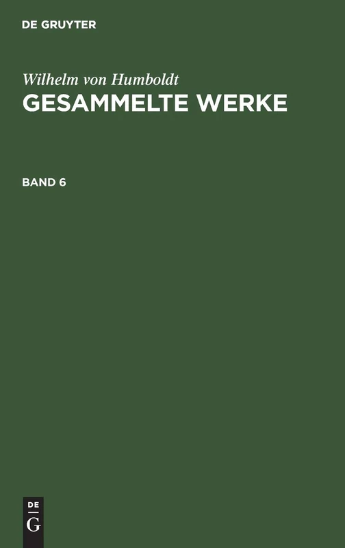 Gesammelte Werke: Gesammelte Werke. Band 6