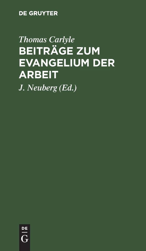 Beiträge Zum Evangelium Der Arbeit