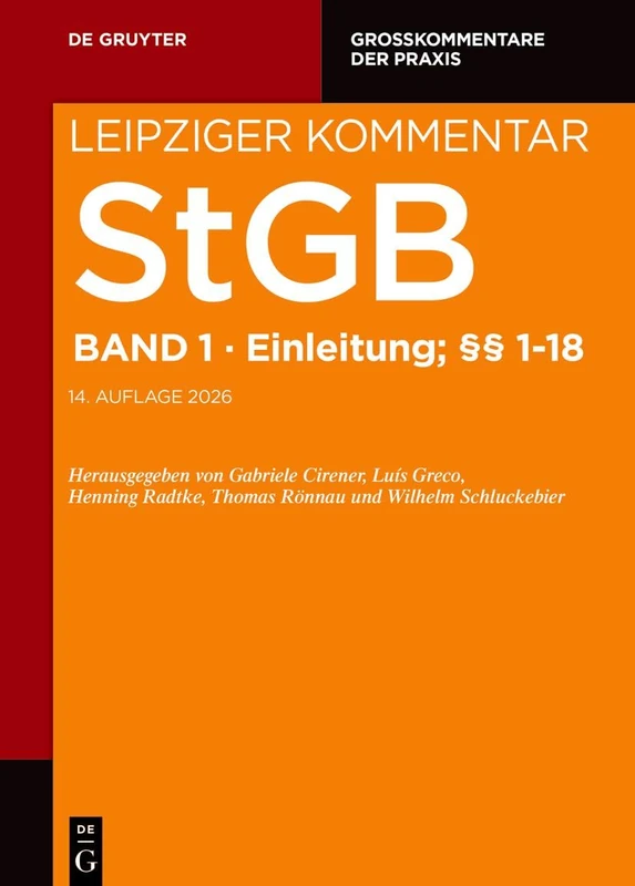 Einleitung; §§ 1-18 (Großkommentare Der Praxis)