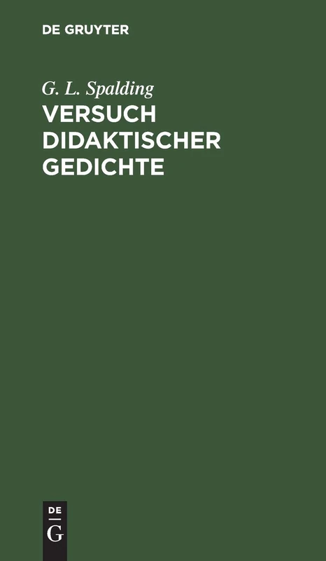 Versuch didaktischer Gedichte