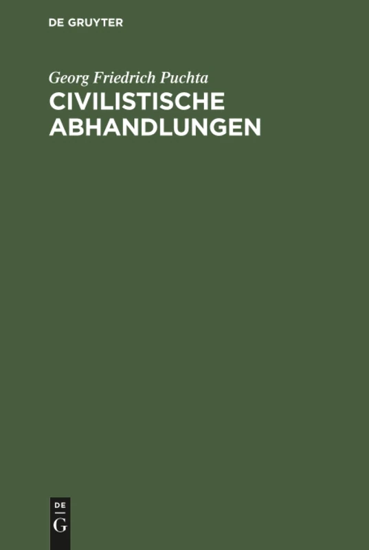 Civilistische Abhandlungen