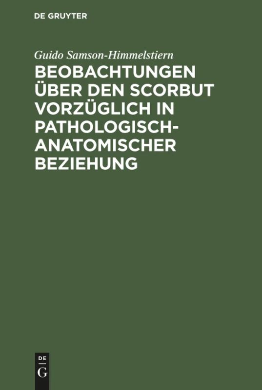 Beobachtungen über den Scorbut vorzüglich in pathologisch-anatomischer Beziehung - Image 1