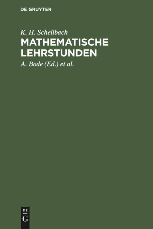 Mathematische Lehrstunden: Aufgaben Aus Der Lehre Vom Grösten Und Kleinsten