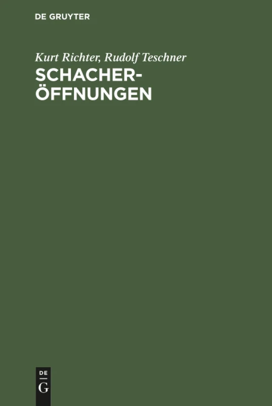 Schacheröffnungen: Der Kleine Bilguer. Theorie Und Praxis. Mit Mehr ALS 100 Ausgewählten Partien - Image 1