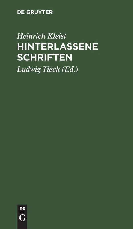 Hinterlassene Schriften