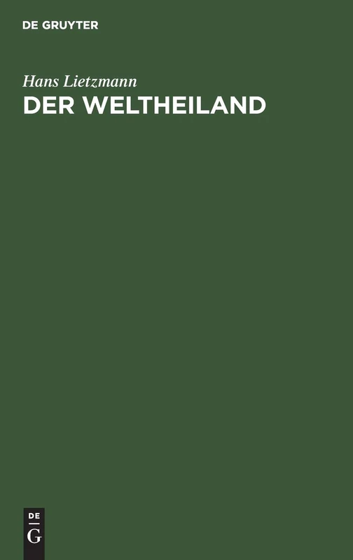 Der Weltheiland: Eine Jenaer Rosenvorlesung Mit Anmerkungen - Image 1
