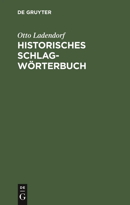 Historisches Schlagwörterbuch: Ein Versuch