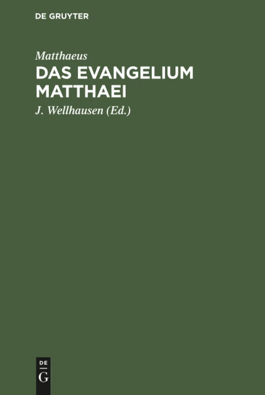 Das Evangelium Matthaei