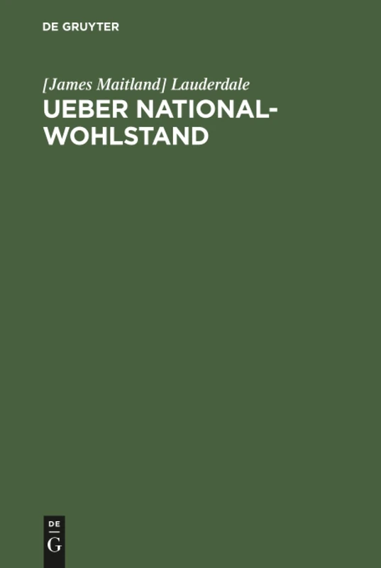 Ueber National-Wohlstand