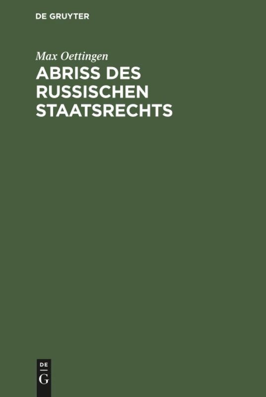 Abriss des russischen Staatsrechts