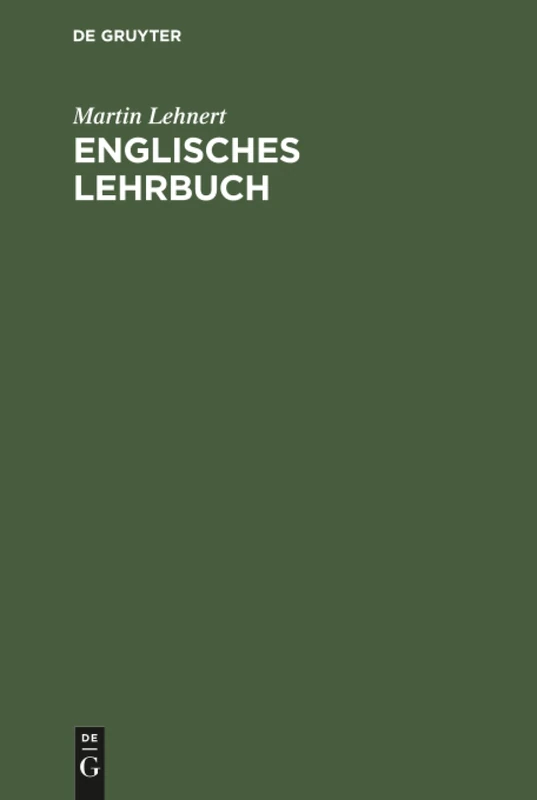 Englisches Lehrbuch: Einf. Sprachlehre. Gesprächsbeisp.