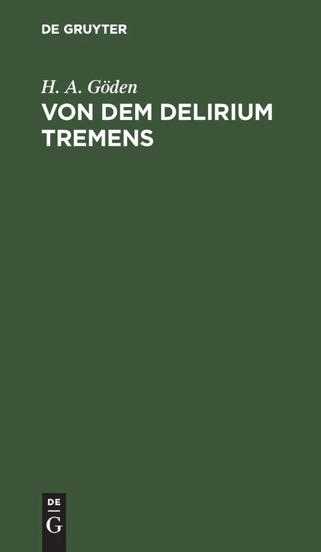 Von Dem Delirium Tremens