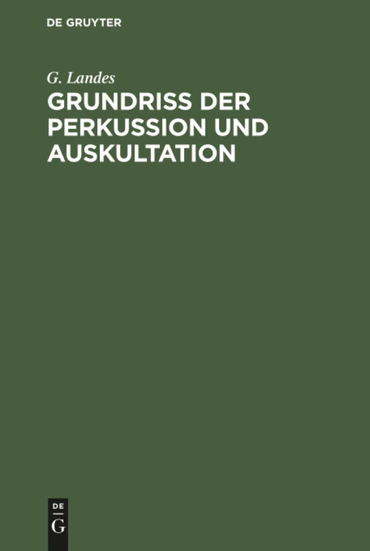 Grundriss der Perkussion und Auskultation - Image 1