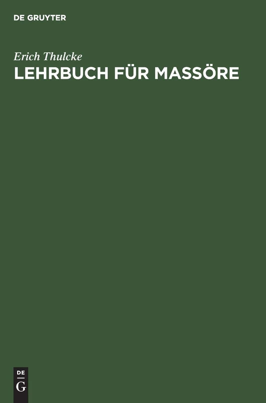 Lehrbuch Für Massöre