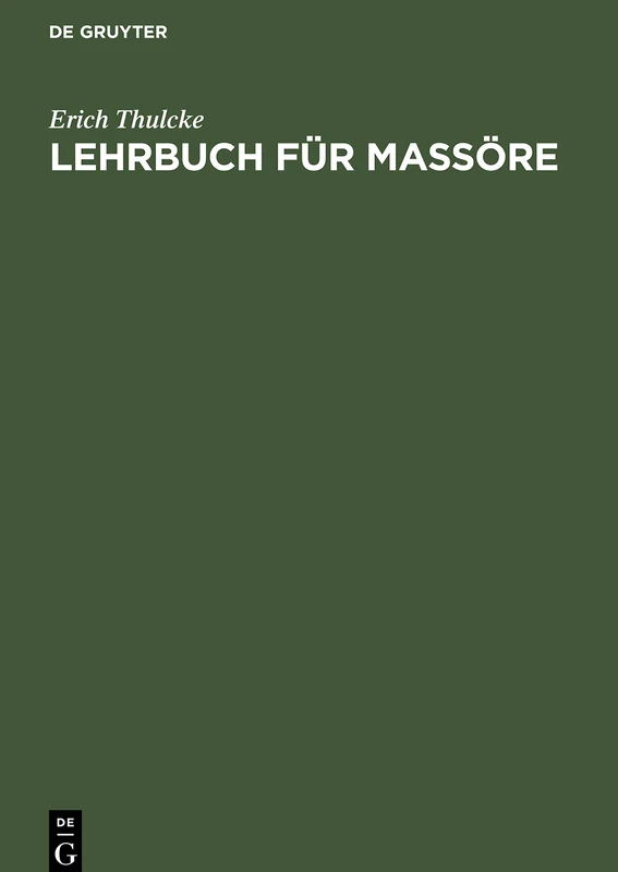 Lehrbuch Für Massöre