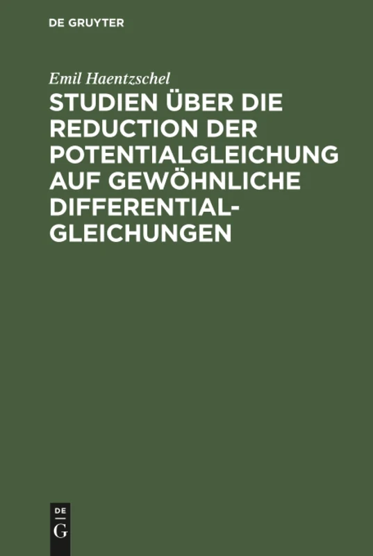 Studien über die Reduction der Potentialgleichung auf gewöhnliche Differentialgleichungen: Ein Anhang Zu Heine's Handbuch Der Kugelfunctionen - Image 1