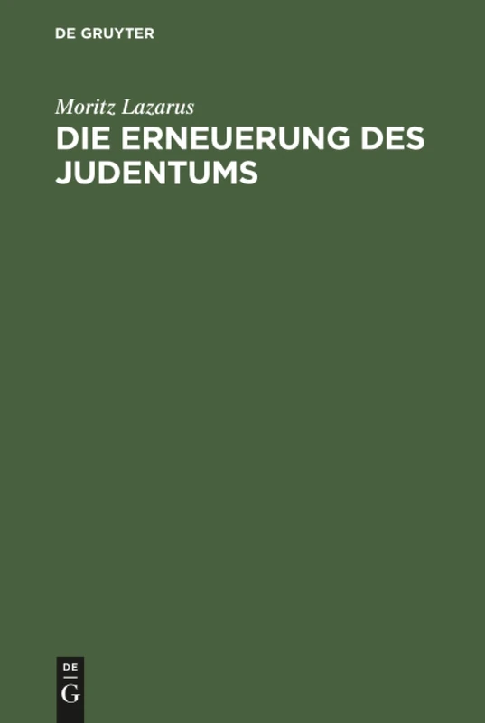 Die Erneuerung des Judentums: Ein Aufruf