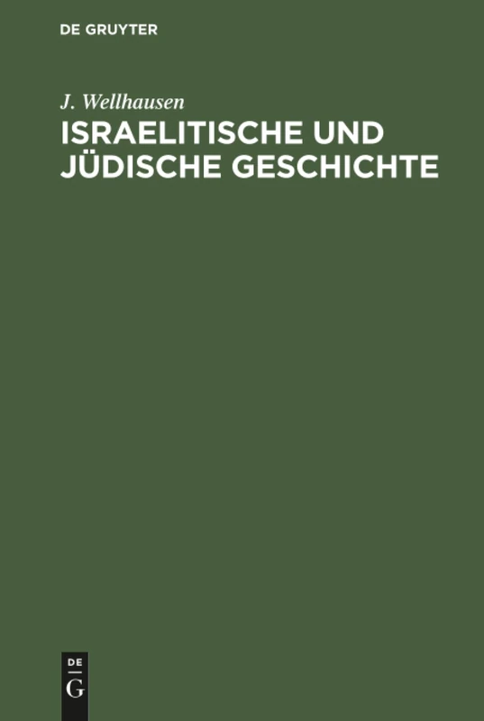 Israelitische und jüdische Geschichte