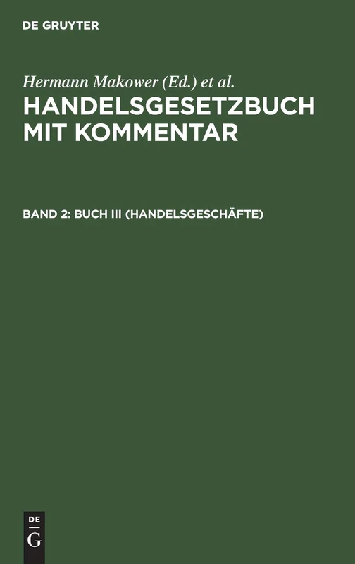 Buch III (Handelsgeschäfte): Handelsgeschäfte: 2