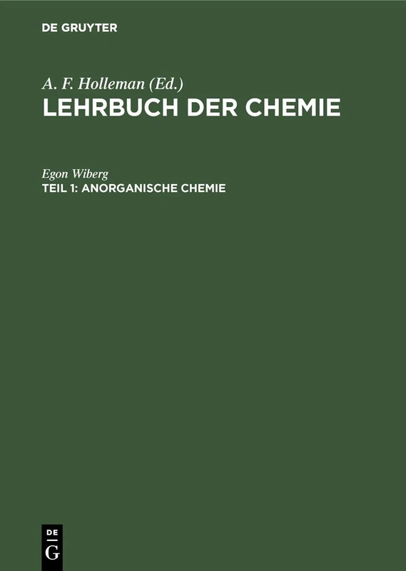 Anorganische Chemie (Lehrbuch Der Chemie)