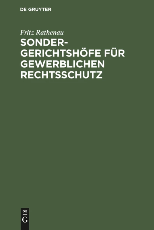 Sondergerichtshöfe für gewerblichen Rechtsschutz