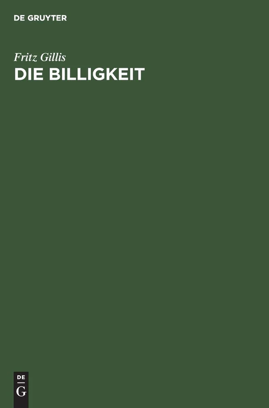 Die Billigkeit: Eine Grundform Freien Rechts - Image 1