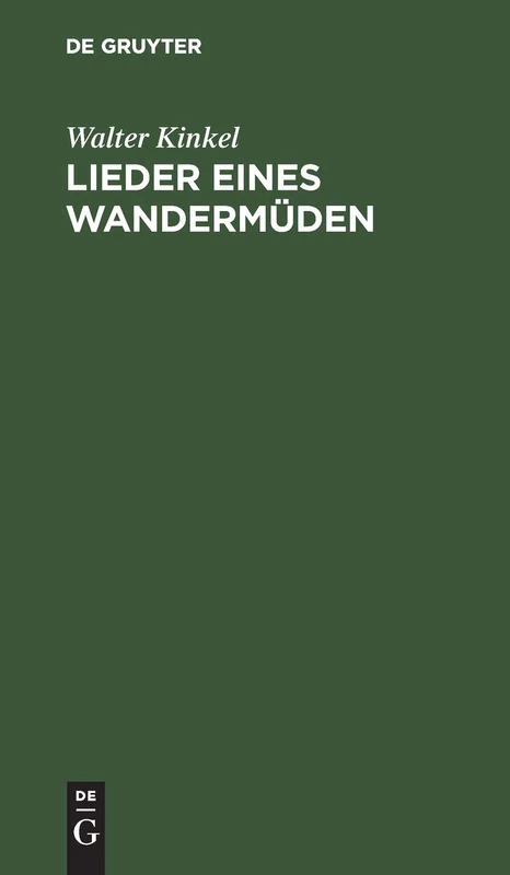Lieder Eines Wandermüden