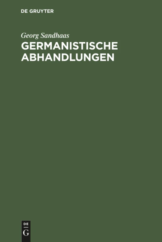 Germanistische Abhandlungen
