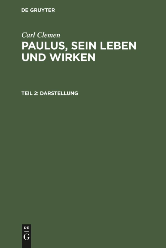 Darstellung: Aus: Paulus - Sein Leben Und Wirken