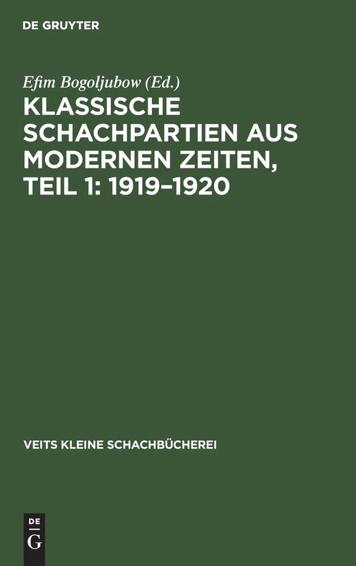 1919-1920: 6 (Veits Kleine Schachbücherei)