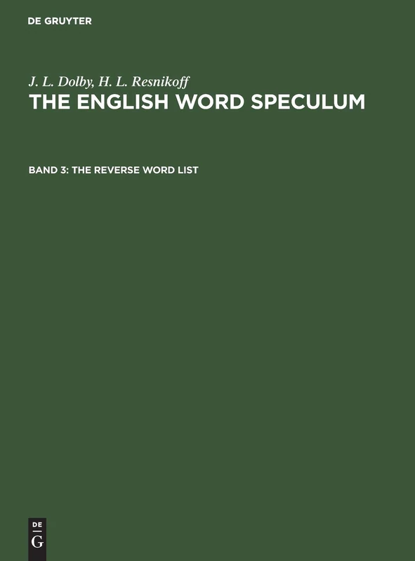 The reverse word list: Aus: the English Word Speculum: 3