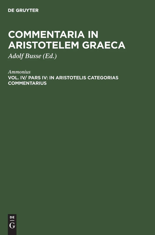 In Aristotelis Categorias Commentarius