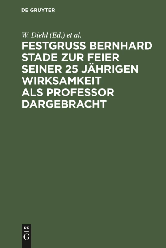 Festgruss Bernhard Stade zur Feier seiner 25 jährigen Wirksamkeit als Professor dargebracht - Image 1