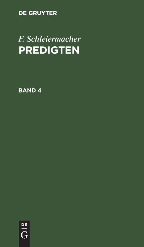 De Gruyter Predigten: 2 - History Book