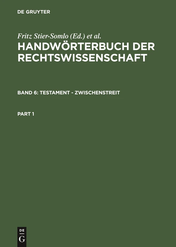 Testament - Zwischenstreit: Abkürzungen, Mitarbeiterverzeichnis, Sachregister: 6