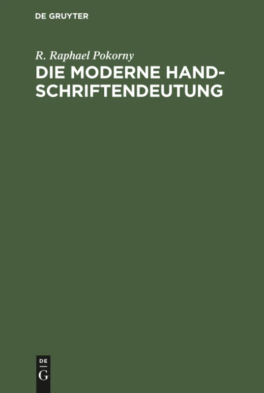 Die moderne Handschriftendeutung
