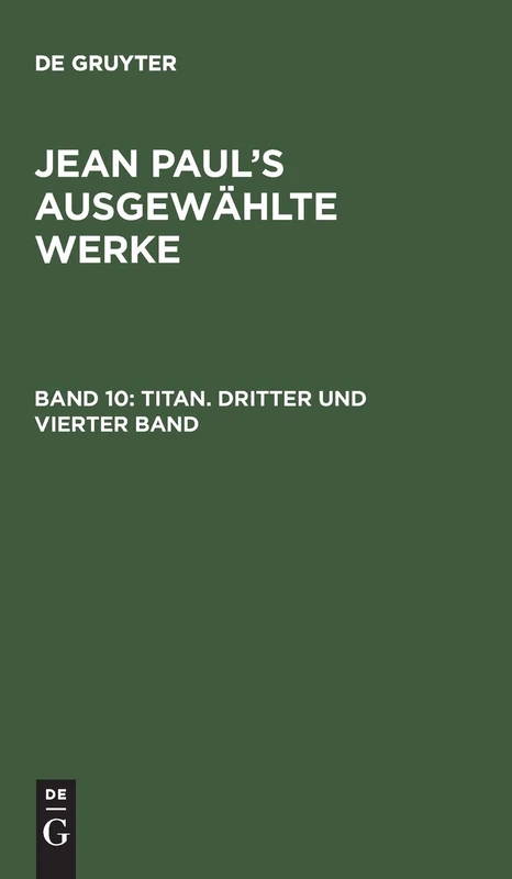 Titan. Dritter und vierter Band: Jean Paul's Ausgewählte Werke: 10 - Image 1
