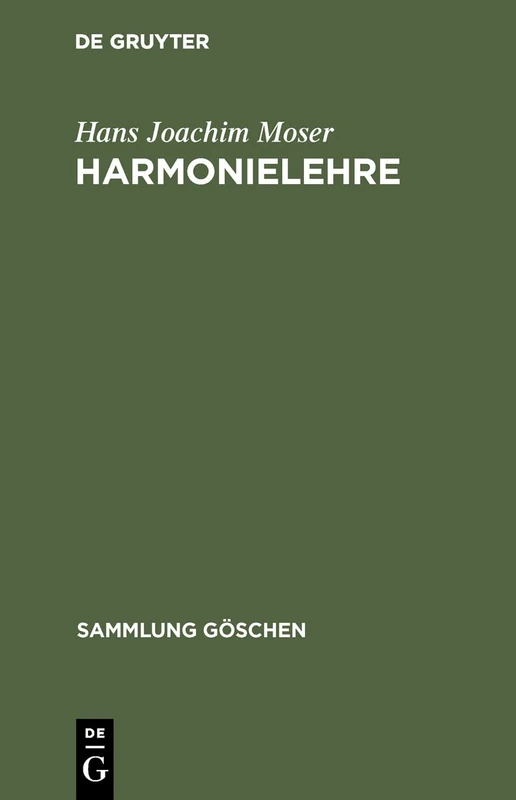 Harmonielehre: 809 (Sammlung Göschen, 809)
