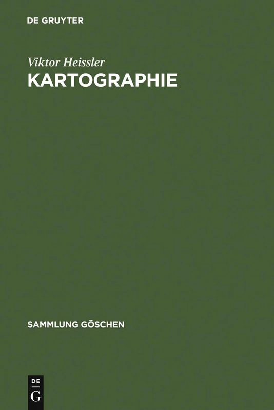 Kartographie: 30 (Sammlung Göschen)