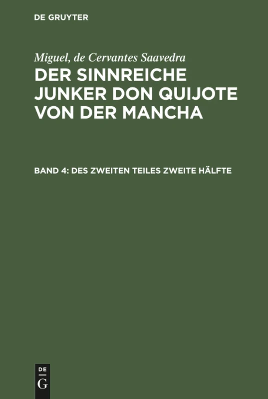 Des zweiten Teiles zweite Hälfte: Hälfte 2: 4