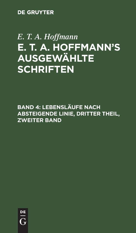 Lebensläufe Nach Absteigende Linie, Dritter Theil, Zweiter Band